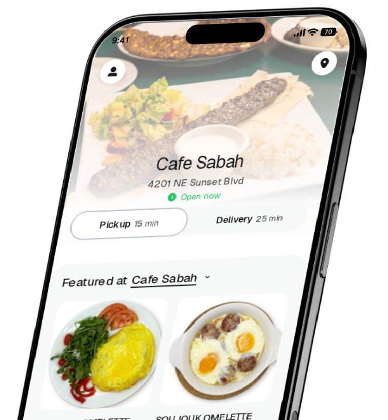 Cafe Sabah app preview